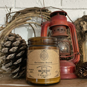 Christmas Hearth Soy Candle | Citrus, Cinnamon, Clove Candle Wooly Beast Naturals 