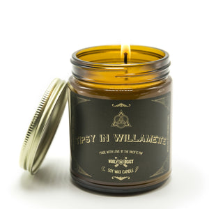 TIPSY in WILLAMETTE | Amber, Vanilla, Blackberry | Soy Candle Candle Wooly Beast Naturals 9oz Amber Jar 